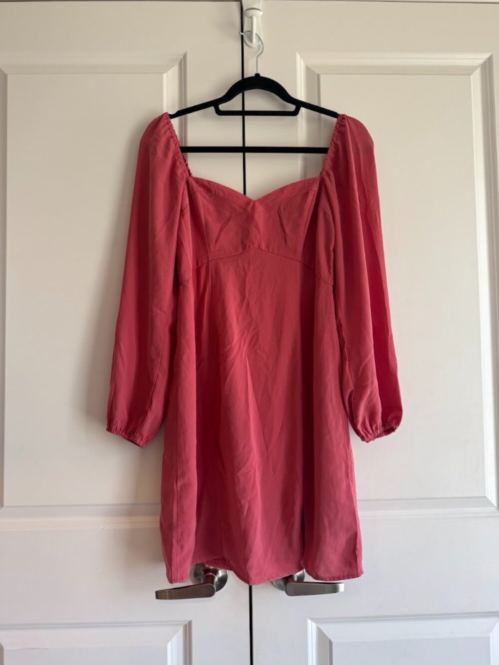 Abercrombie & Fitch Pink Long Sleeve Corset Seamed Smocked Back Dress Size XS T